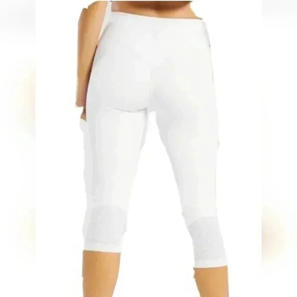 Gymshark Pants - Gymshark PULSE CROPPED LEGGINGS new white align like seams mesh  high performanc